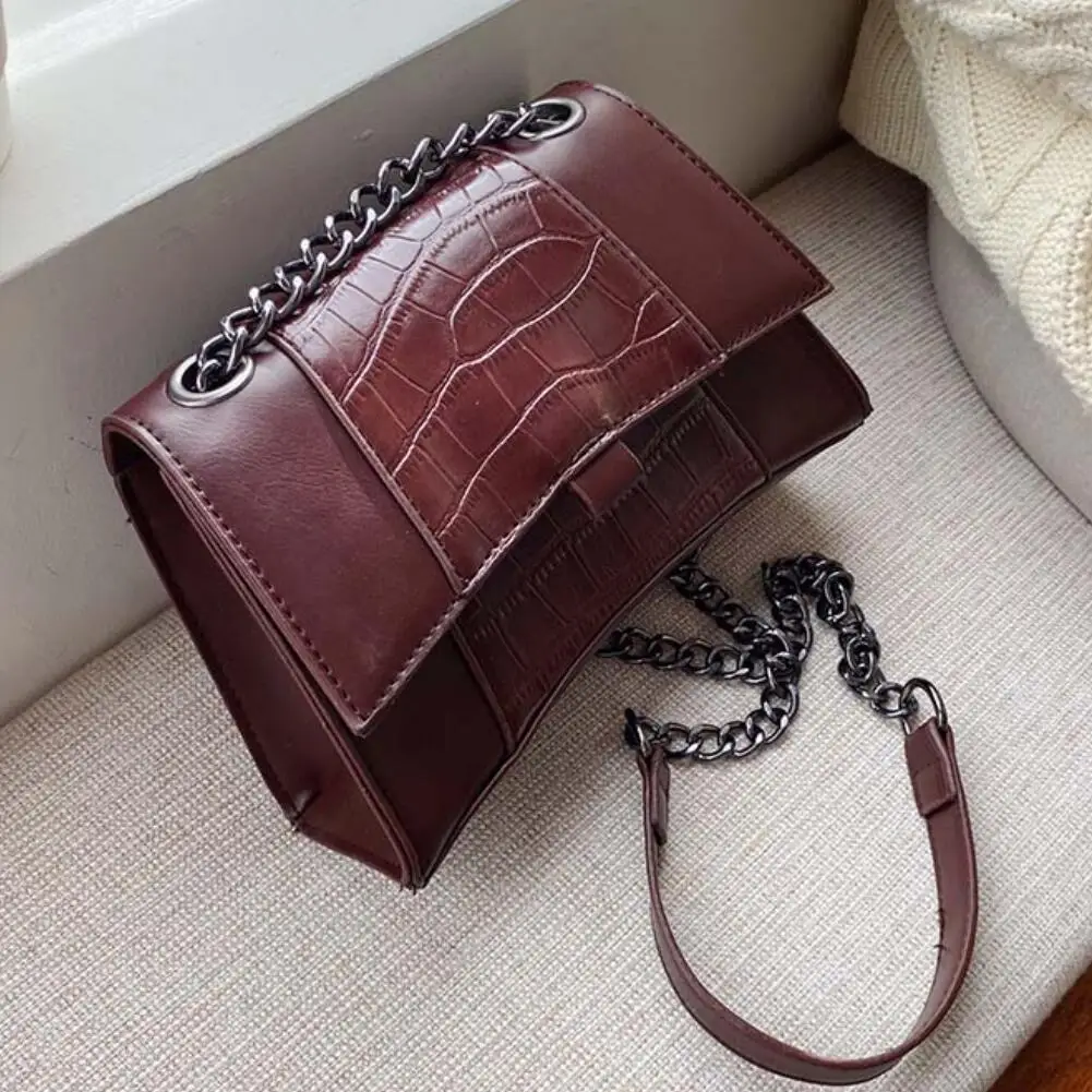 Элегантная женская сумка через плечо с крокодиловым узором новинка 2019