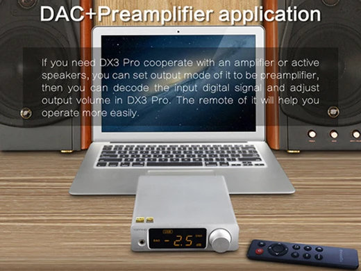 Настольный ЦАП и усилитель для наушников TOPPING DX3 Pro LDAC 2 * AK4493 TPA6120A2 DSD512 32 бит/768 кГц