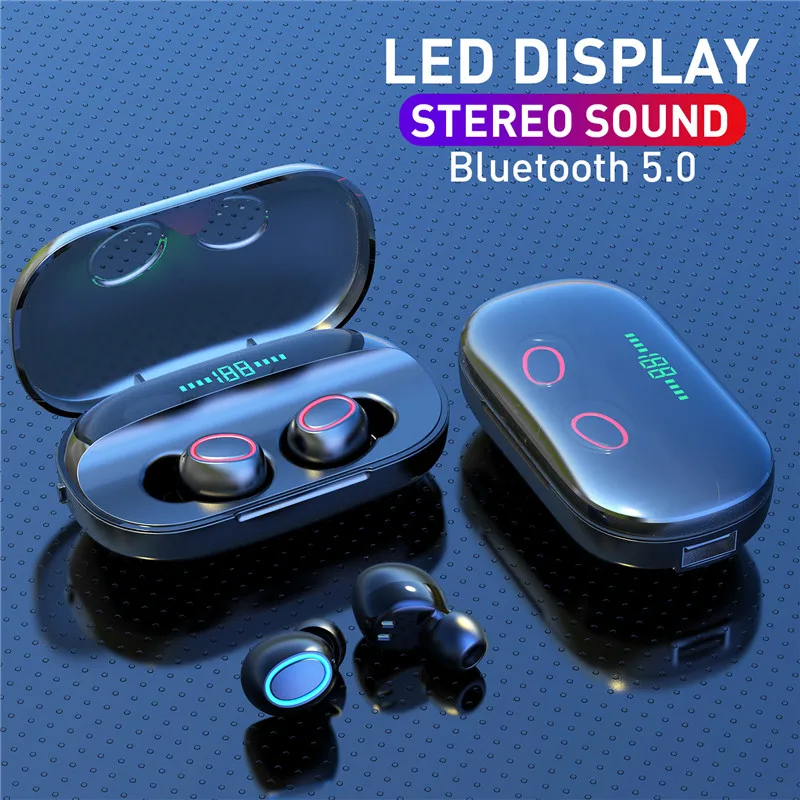 X1 TWS Беспроводные Bluetooth 5 0 наушники со светодиодным дисплеем 8D HIFI стерео вкладыши