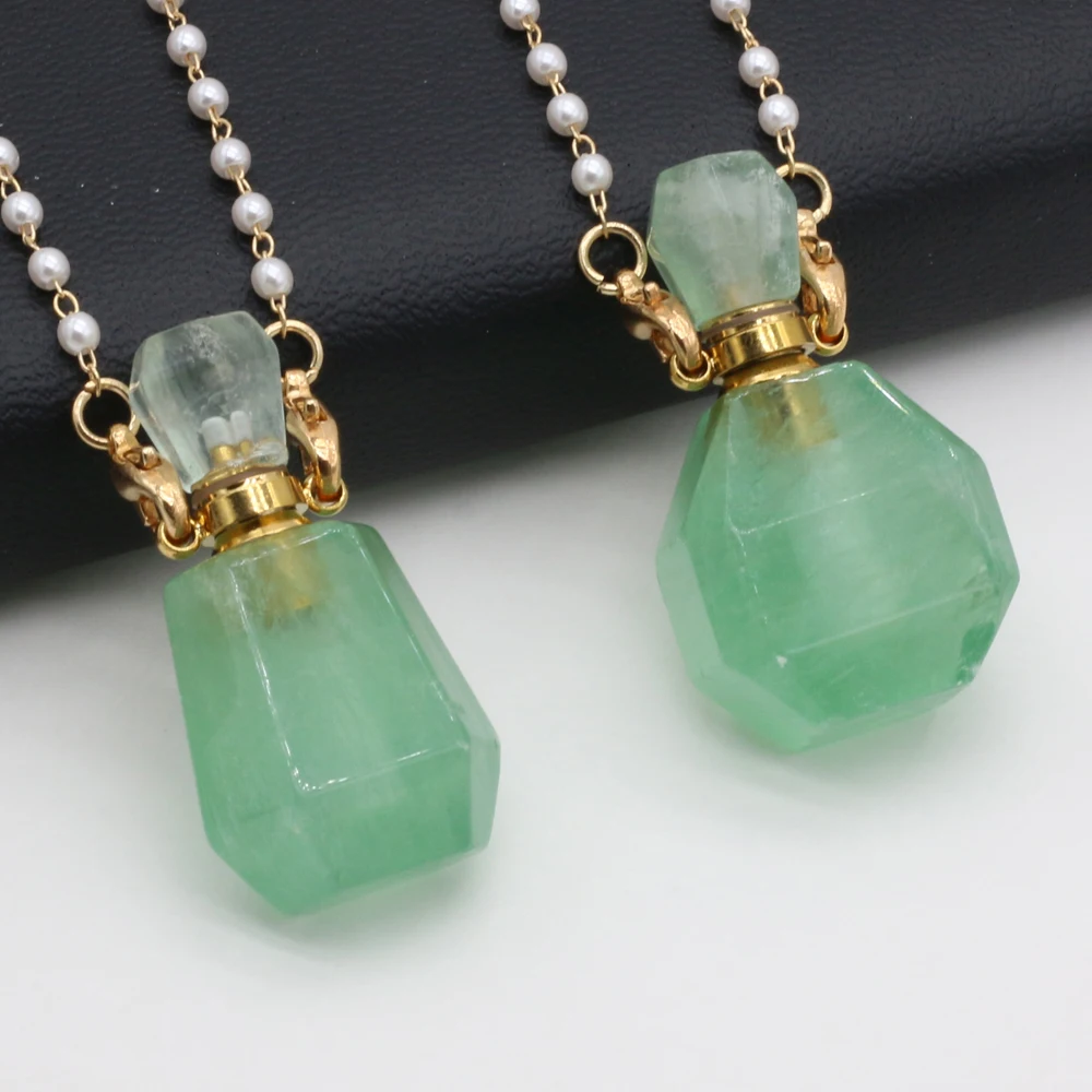 

Natural Stone Pendant Green Aventurine Water Bottle Shape Charms Pendant for Jewelry Making DIY Necklace Bracelet Accessories