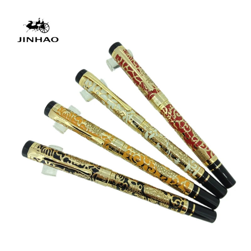 Jinhao 5000 Роскошная перьевая ручка с золотым рисунком дракона Iraurita в оригинальной