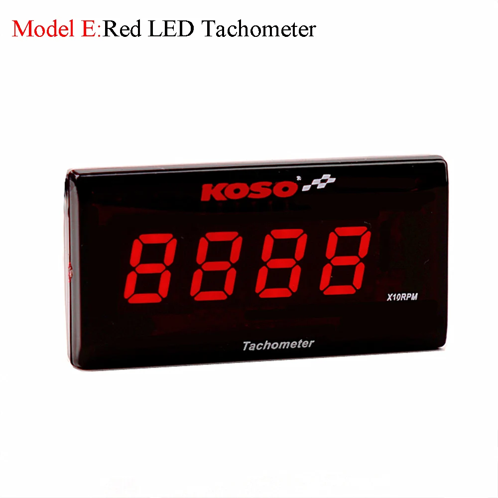 Red LED Tachometer Koso мотоциклетный датчик температуры Универсальный цифровой датчик температуры воды для Yamaha MT 07 NMAX BWM Kawasaki Moto термометр - Цвет: Red LED Tachometer