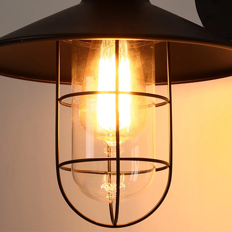 

American style wall lamp loft warehouse industrial living room pastoral aisle bedside bar decorative wall lamp