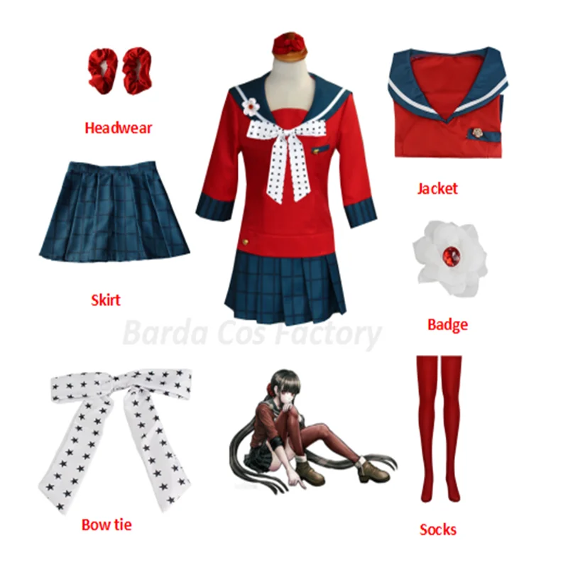 Anime  Danganronpa Harukawa Maki Cosplay School Girls Uniform Dangan Ronpa Halloween Costume For Women