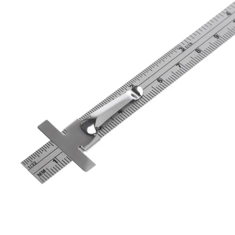 

6" Stainless Steel Pocket Rule Handy Ruler with inch 1/32 mm/metric Graduations