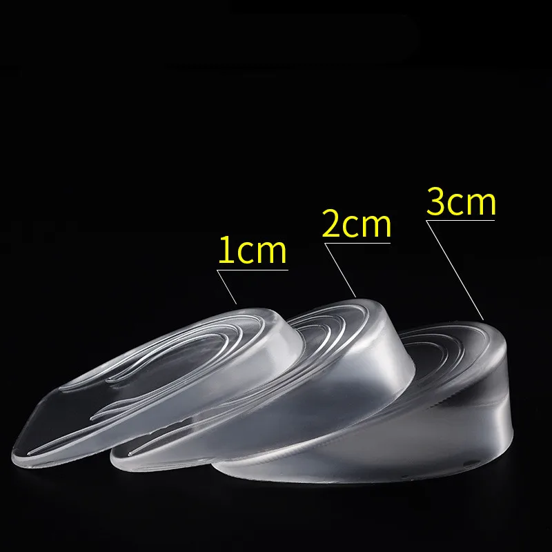 1Pair Unisex Height Increase Half Insoles Silicon Gel Women Men Comfortable Transparent Shoes Pad Cushion Inserts