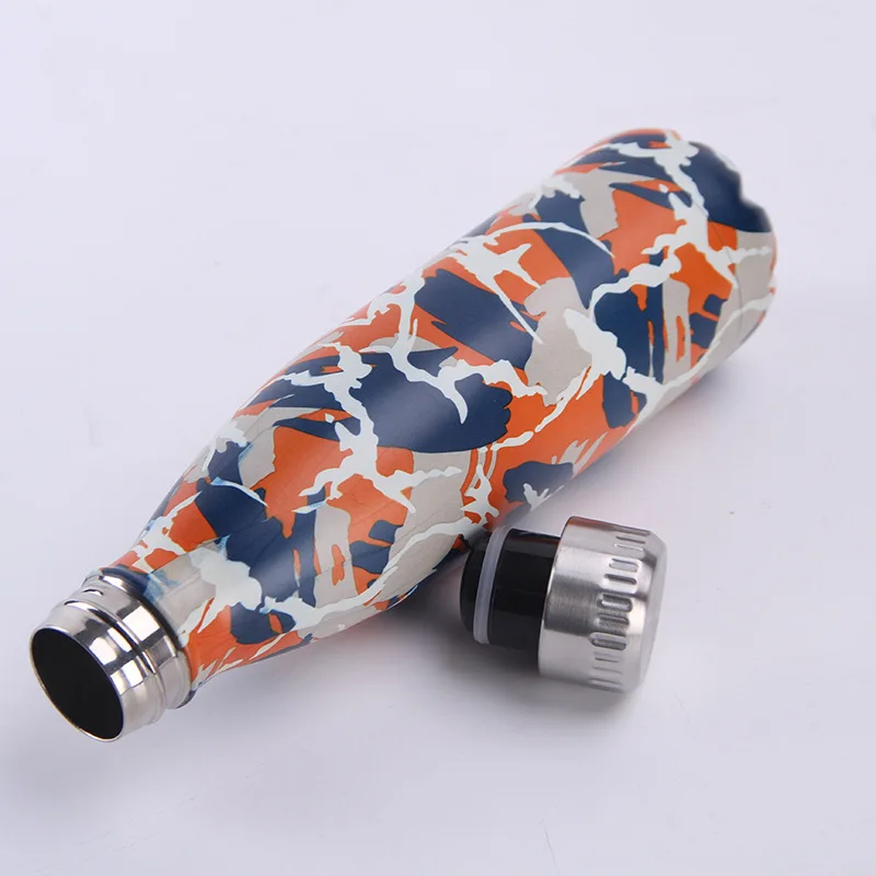 

Creative Camouflage Water Bottle BPA Free Thermos Vacuum Flask Insulated Drink Bottle Portable Sport Cup Gym Mug Protein Shaker