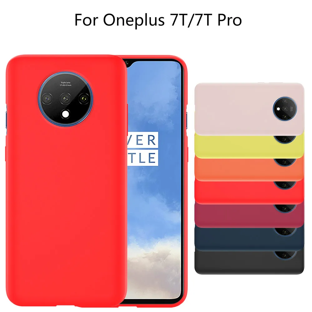 Для Oneplus 7T чехол для OnePlus 6t 6 мягкий жидкий силиконовый чехол для Oneplus 7 7T Pro ультратонкий противоударный полный защитный чехол