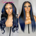 Парики из натуральных человеческих волос 13x 4, волнистые, прямые