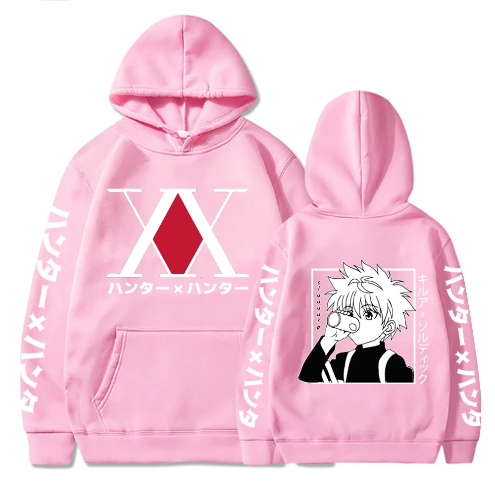 Толстовка с капюшоном Hunter X Killua в японском стиле аниме пуловер принтом топ