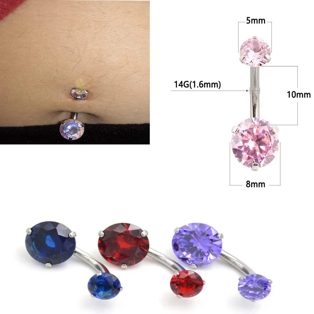 Женское Ювелирное Украшение для пирсинга бижутерия тела с двойным круглым