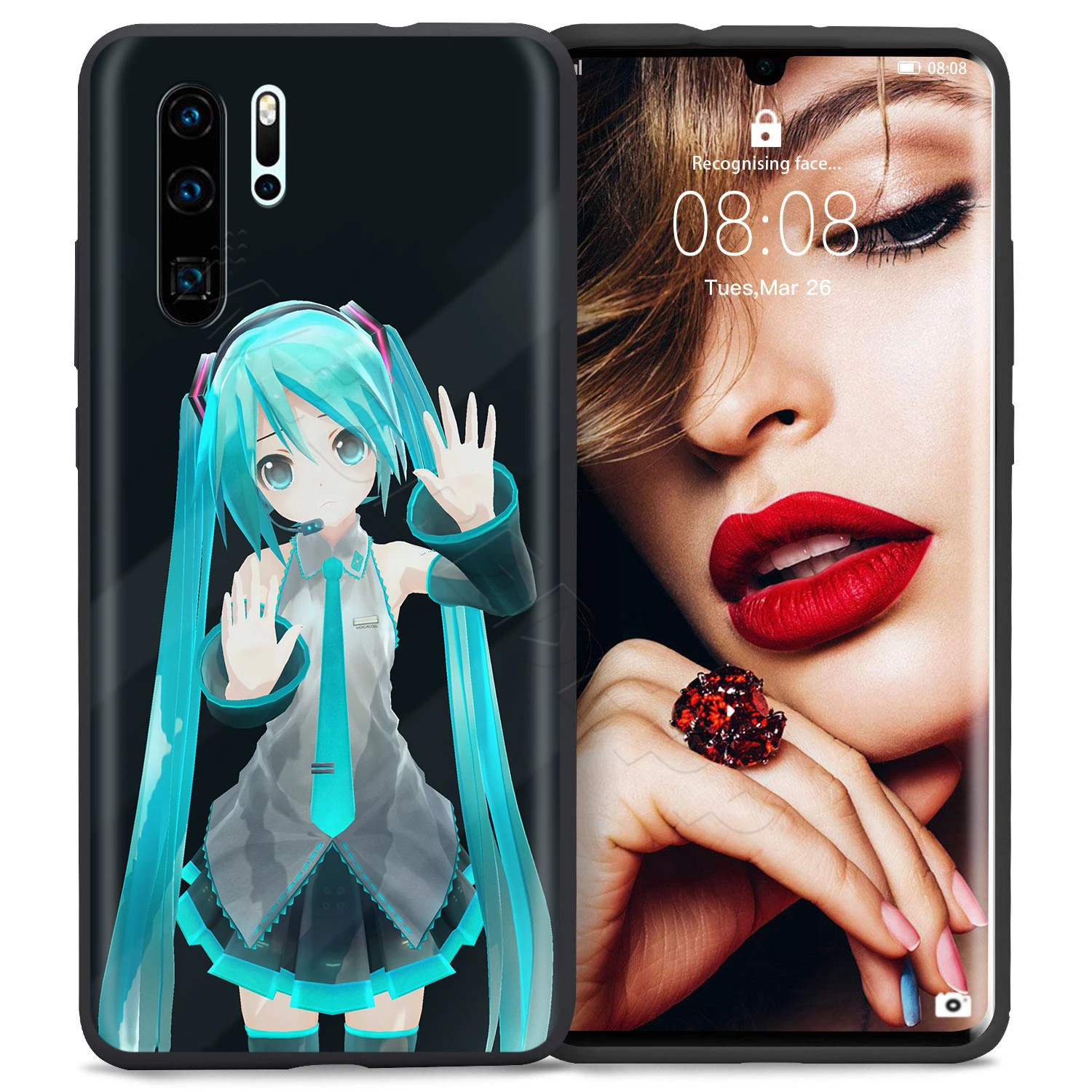 2 Webbedepp аниме девушка Хацунэ Мику чехол для Huawei P8 P9 P10 P20 P30 Lite Pro P Smart Z Mini - Цвет: 2
