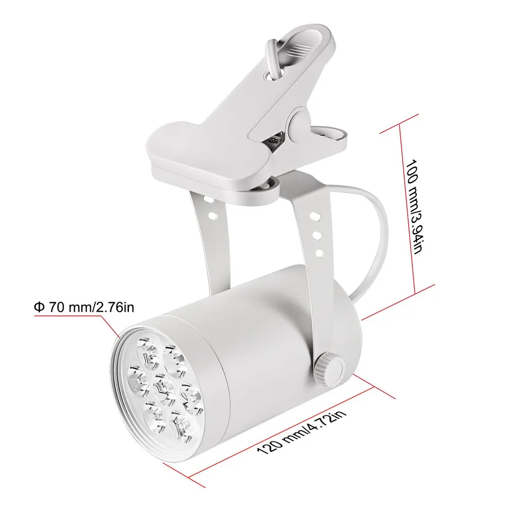 

7W White Aluminum LED Plant Grow Light 360 Degree Adjustable Indoor Plant Lights with Clip with Heat-sink Metal Design