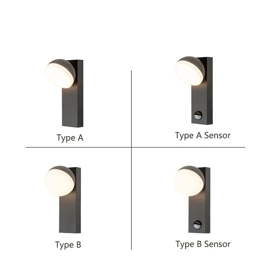 

9.5W LED Wall Lamp Outdoor Waterproof Wall Light Radar Motion Sensor Aluminum Garden Balcony Corridor Patio Porch Lights