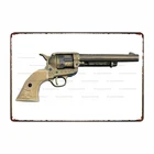 Модель Denix 1873 гравированная длинная бочка с золотым покрытием армейский Револьвер с ручкой из искусственной слоновой кости без обжига Реплика металлический плакат жестяной знак