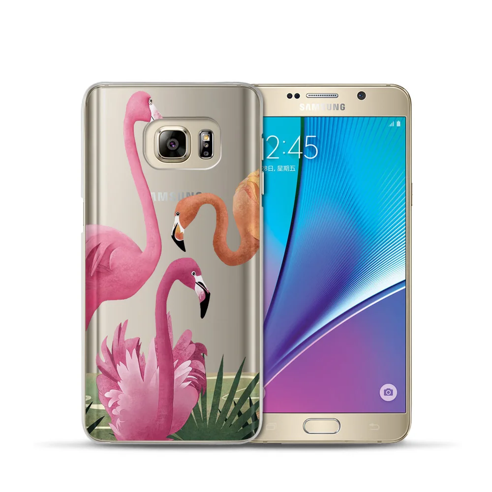 Cute Pink Red Flamingo Bird Mobile Phone Case For Samsung Galaxy S7 S6 Edge S8 S9 Plus S10E Note 8 9 Custom Printed Back Coque |