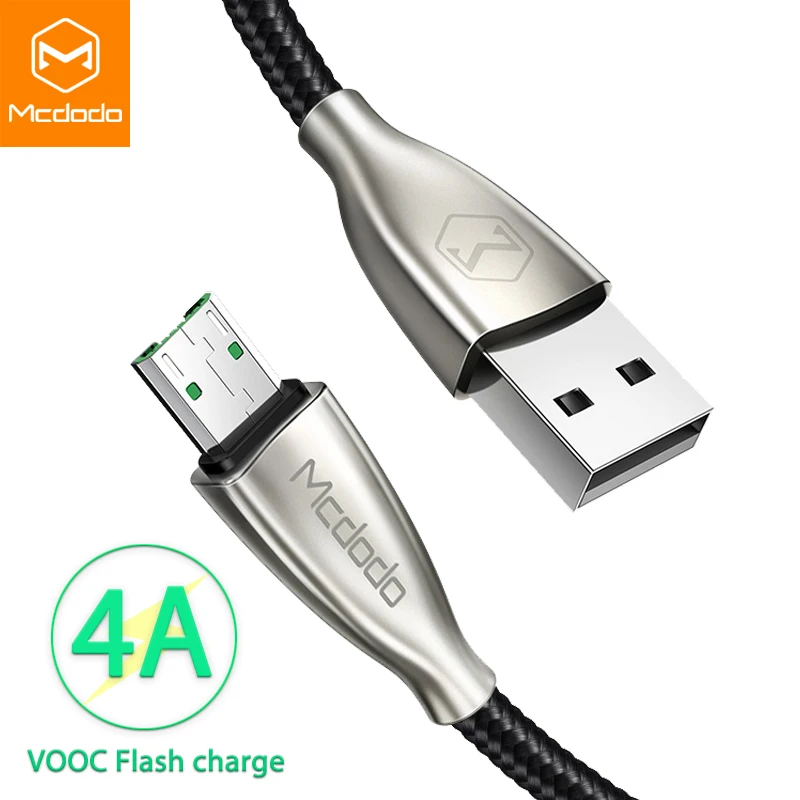 Mcdodo 4A поддержка VOOC быстрое зарядное устройство микро кабель зарядное устройство для мобильного телефона USB кабель для Oppo R7 S R9 R11s Plus R5 для samsung Android