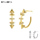 DPLAOPA 925 пробы серебряные серьги Aro triagulos Plata Recubierta Oro шипы Huggies Серьга в виде кольца ювелирные изделия