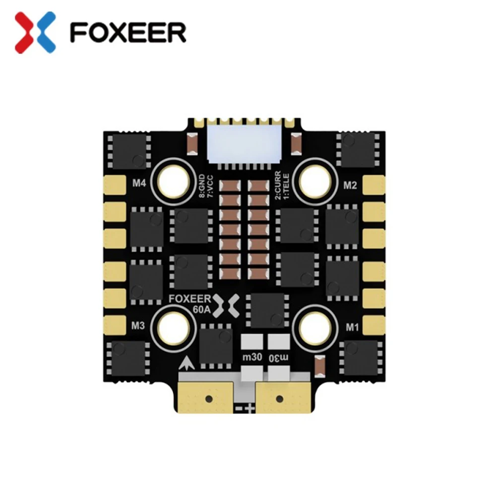 Foxeer Reaper Mini ESC 60A BLHELI32 4 в 1 бесщеточный 20x20 мм 3-8S DSHOT1200 для контроллера полета стек FPV
