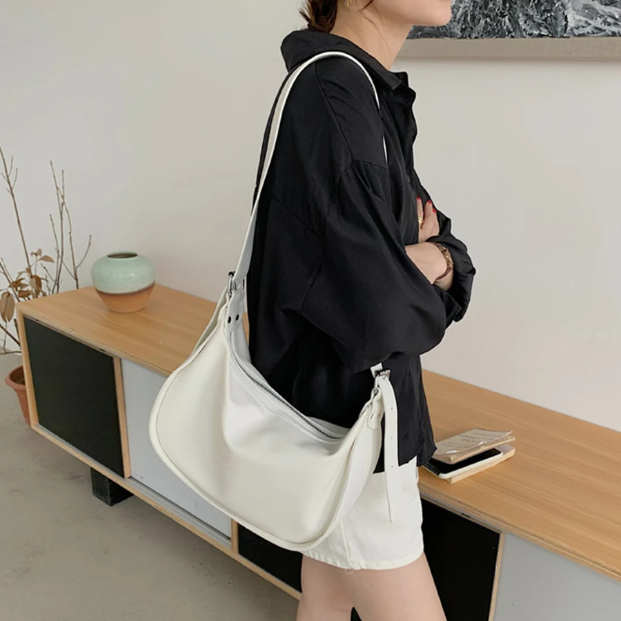 

Totes Bag For Women Wide Shoulder Strap Shoulder Handbag PU Leather Female Travel Messenger Bags Casual Big Capacity Ladies Bag