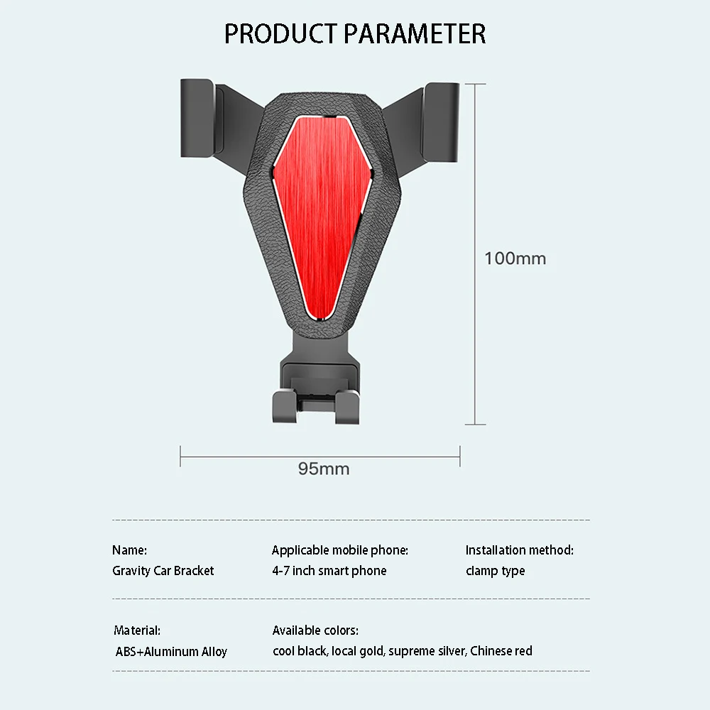 

Phone Holder for Car Smartphone Holder 360 Degree Rotation Car Air Vent Mount Gravity Holder for Phone for Iphone Huawei Xiaomi