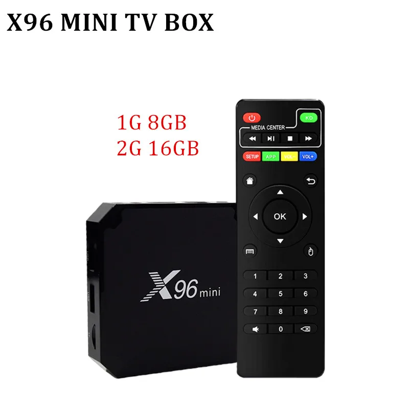 X96 Мини Смарт ТВ приставка Android 7,1X96 2 ГБ/16 ГБ 1 ГБ/8 ГБ четырехъядерный процессор Amlogic S905W поддержка 4K 30tps 2,4 ГГц WiFi x96mini телеприставка