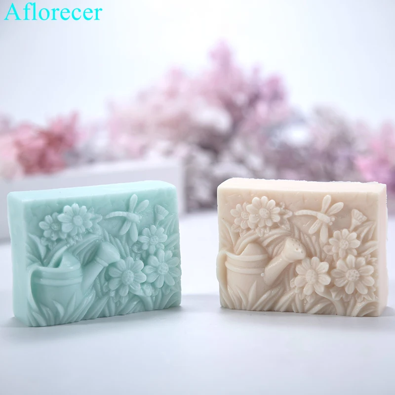 

Cuboid Flower Shape Silicone Soap Mold Reusable Silicone Molds For DIY Homemade Craft Soap Making Easter Favors