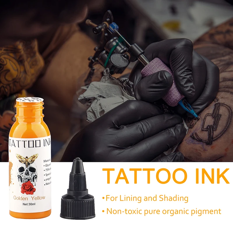 7Colors Tattoo Ink Pigment Professional DIY Tattoo Pigment Practice Tattoo Ink Permanent Painting Supply for Beauty Body Art