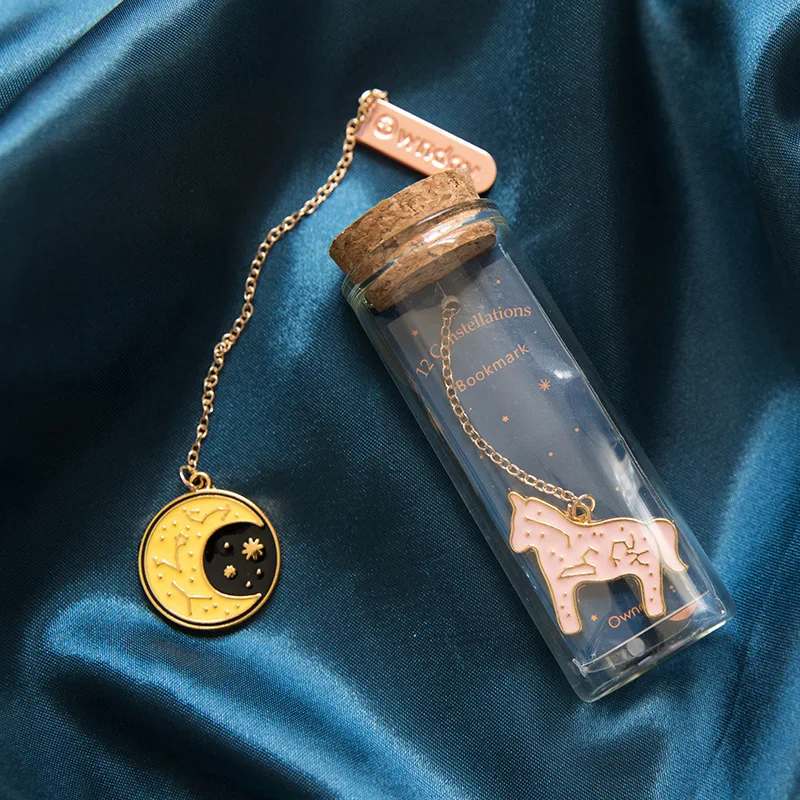 Винтажная металлическая Закладка красивая дрифтинговая бутылка для книг