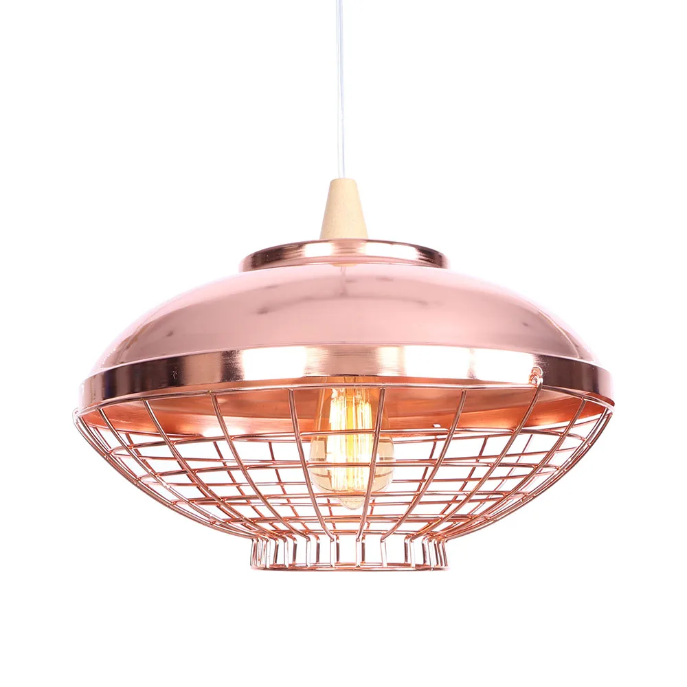 

Loft Single Head LED Pendant Lamp Modern Chrome Rose Gold Iron Hanging Light Fixtures Dining Room Lights Home Decor Lighting