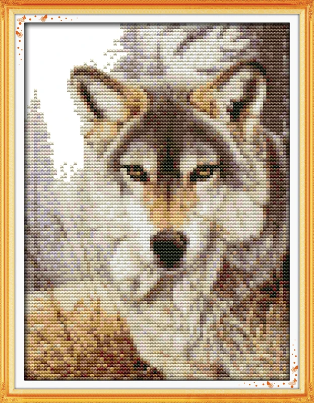 Wolf spirit (2), рассчитано на ткань DMC 14CT 11CT наборы для вышивки крестиком, наборы для вышивки вышивкой, домашний декор