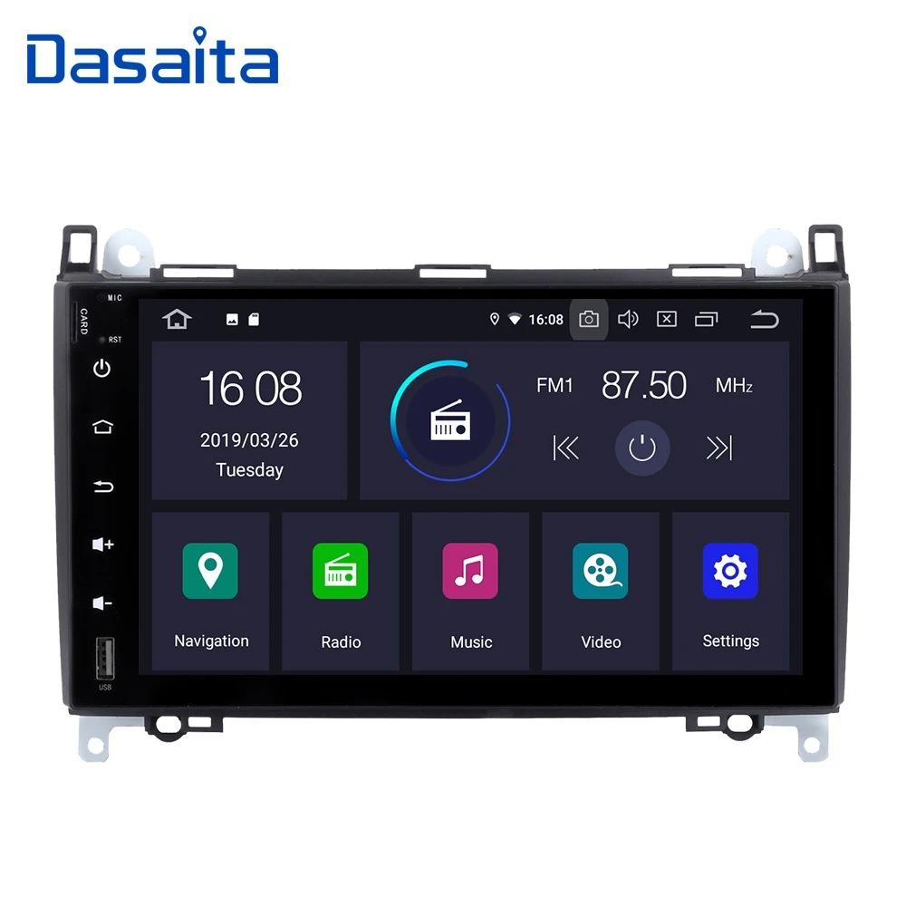 Dasaita Android 9,0 Автомобильный gps навигатор для Benz A B Class Sprinter Vito 2006 2007 2008 2009 2010 2011 2012 Авторадио 1080P видео
