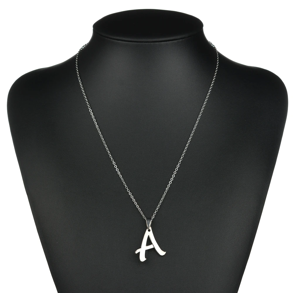 

Stainless steel openwork 26 English Pendant Necklace personality fashion classic titanium steel dog brand Pendant