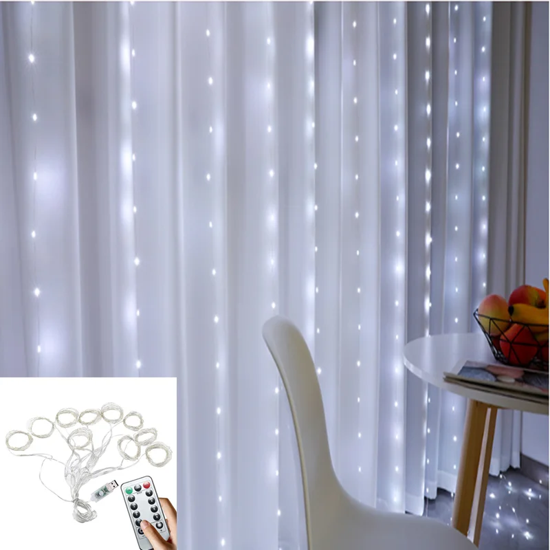 

Wedding Decorations 3m USB LED Curtain String Light Fairy Garland Valentine Day Christmas Birthday Party Decoration Baby Shower