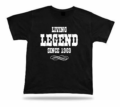

Printed T-shirt tee living legend 1969aged happy birthday present gift idea