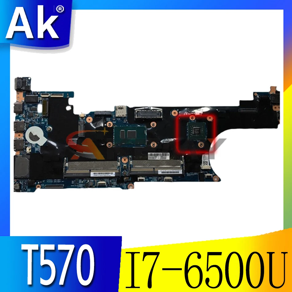 

Akemy LTS-1 16820-1 448.0AB06.0011 Main board For lenovo thinkpad T570 laptop motherboard SR2EZ I7-6500U full tested