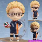 Оригинальная экшн-фигурка из ПВХ Q Version Figma 100% оригинальная Haikyuu! Мультфильм Кей Tsukishima, аниме, фигурка, искусственная кукла, подарок