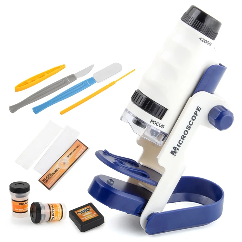 

60X-120X Microscope Kit Lab Home School Science Educational Toy Children Biological Microscope Students Scientific Lab Magnifier