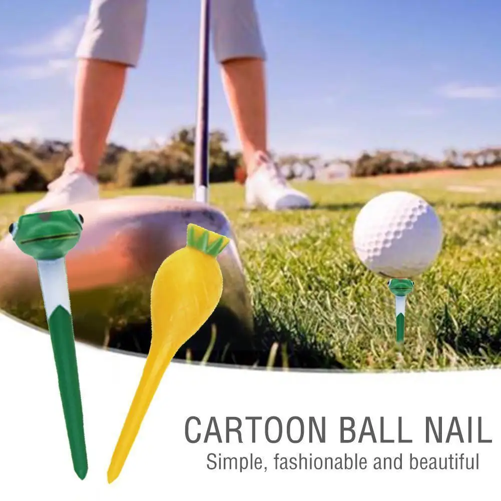 

Golf Tee Cartoon Plastic Ball Tee Pineapple Snake Tee Box Golf Gift Outdoor Accessories Golf Practice Tee 6pcs Ball G0J9