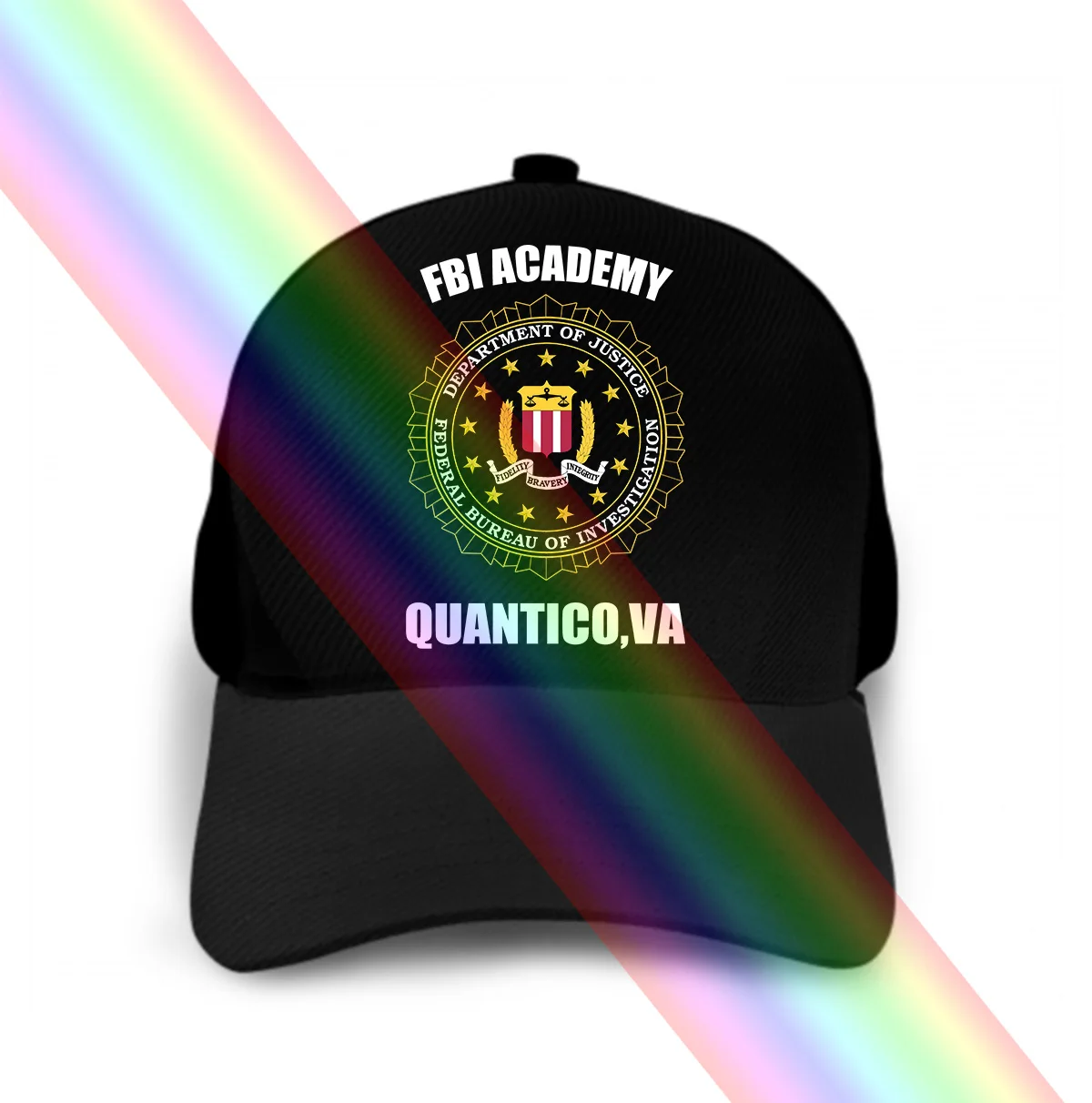 Свободная Черная кепка мужские футболки ФБР Академия количество Кепка на заказ