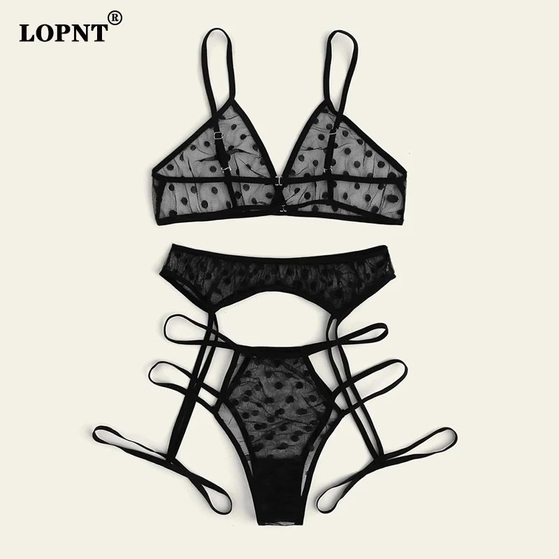 

Новый чувственный комплект нижнего белья LOPNT, кружевной сексуальный бюстгальтер пуш-ап, женское Прозрачное нижнее белье, полупрозрачное ни...