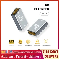 converter extender hdmi compatible cable cord extension adapter 8k60hz hdmi compatible female to female for pc tv projector