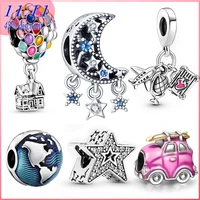 2pcslot balloon moon star airplane pendant suitcasesuitcase charm fit 3mm bracelet making fashion diy jewelry for women baby