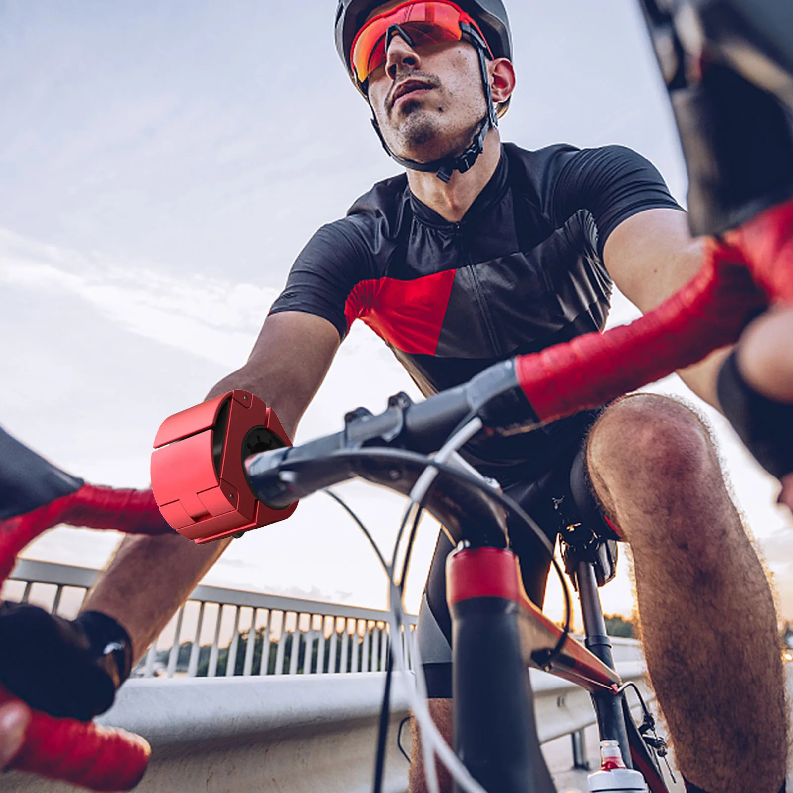 

360 Degree Mini Bike Phone Holder Aluminum Alloy Ring Folding Phone Bracket Mountain Bike Bicycle Cell Phone Handlebar Mount