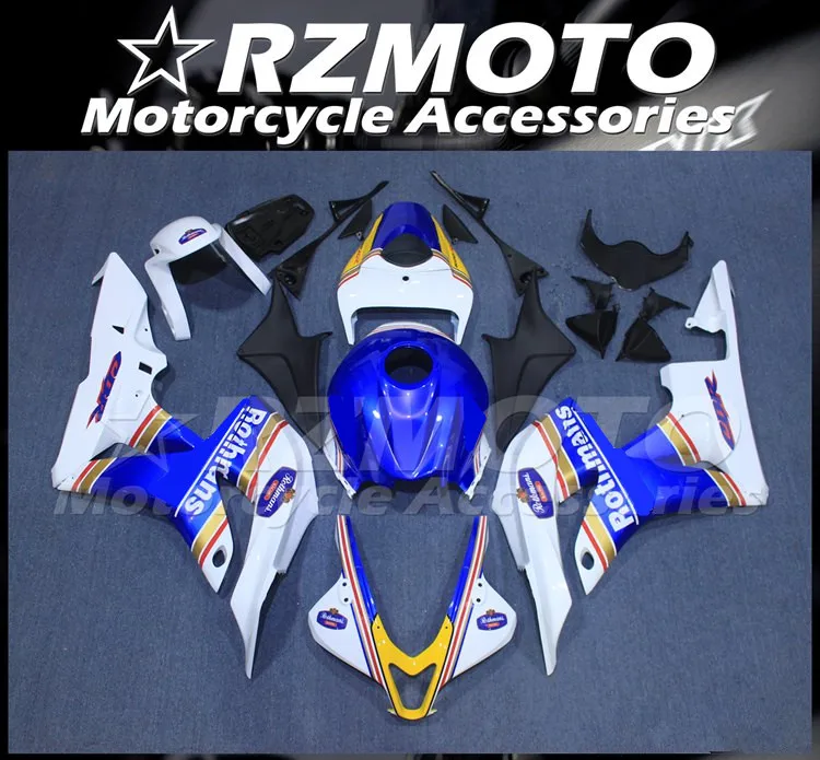 

New ABS Motorcycle Whole Fairings Kit Fit For Honda CBR600RR F5 07 08 2007 2008 bodywork set Custom Free blue white