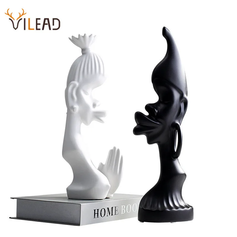 Статуэтка VILEAD 35 см 2 шт./компл. с керамической глазурью абстрактная для мужчин и