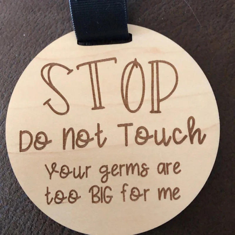 Пользовательская круглая Защитная бирка для новорожденных без прикосновения