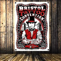 bristol tattoo poster wall art high quality canvas painting flag banner tapestry wall hanging mural stickers home decoration