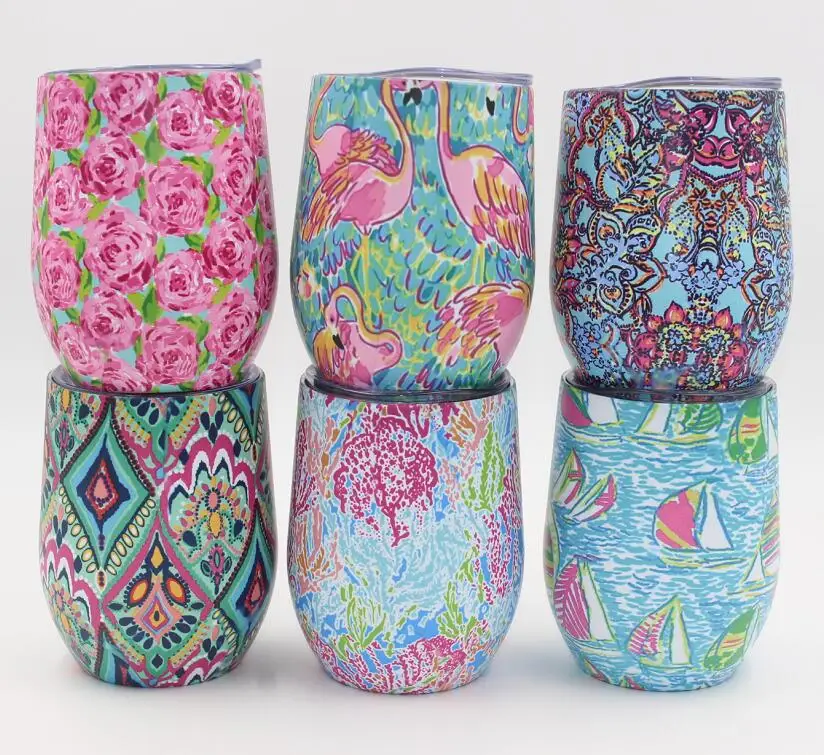 20 цветов дизайн Фламинго 12 унций вино стакан 9 яйцо чашки вина стекло двойными