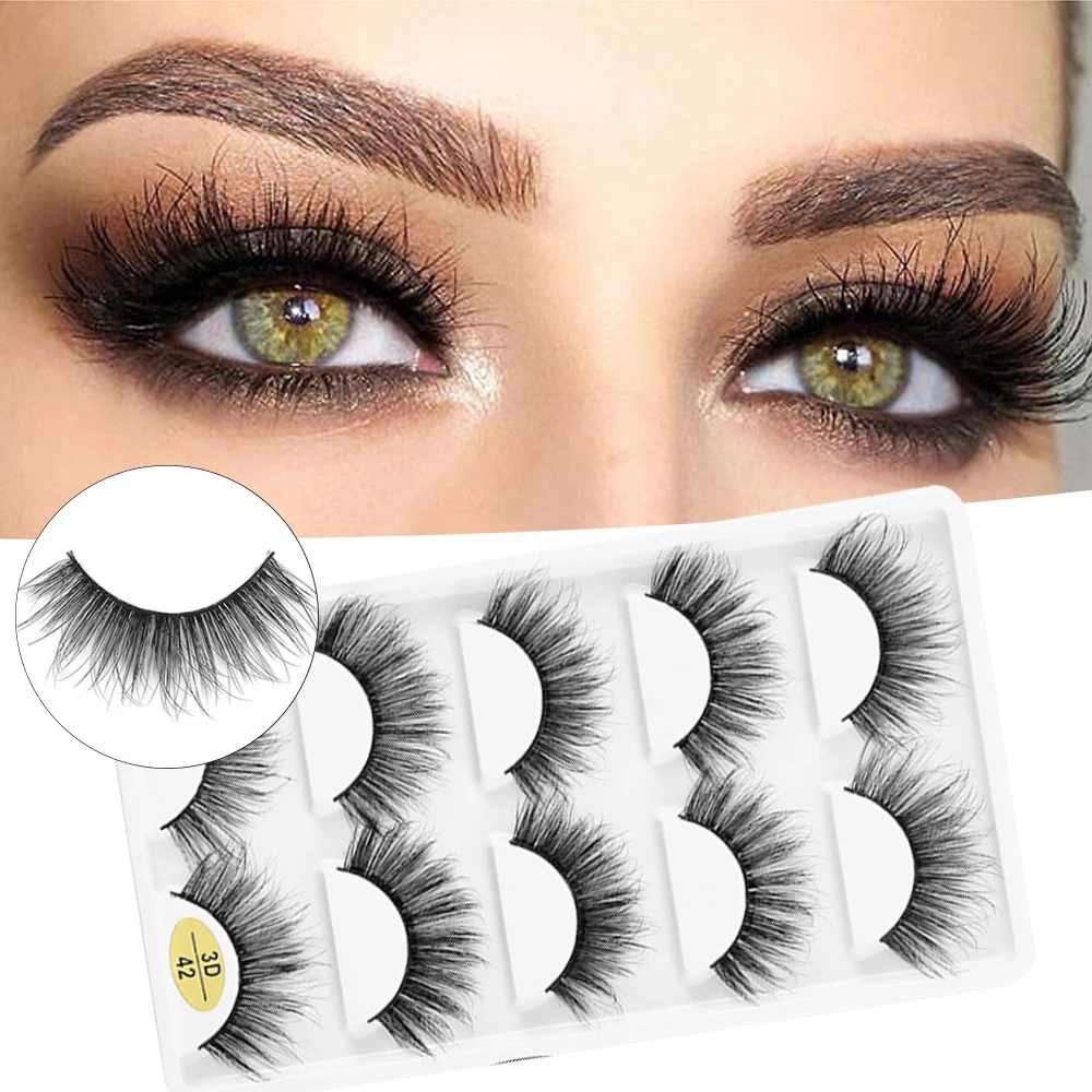 

8Pairs 3D Mink Eyelashes Makeup Natural Long False Eyelashes Dramatic Lashes Extension HandMade Fake Eyelash